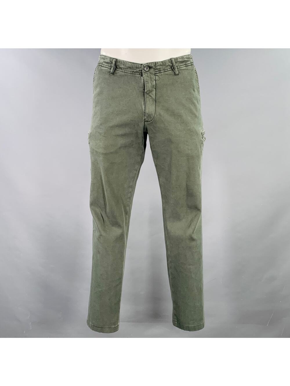 J.W. BRINE Size 35 Green Olive Cotton Blend Cargo Casual Pants